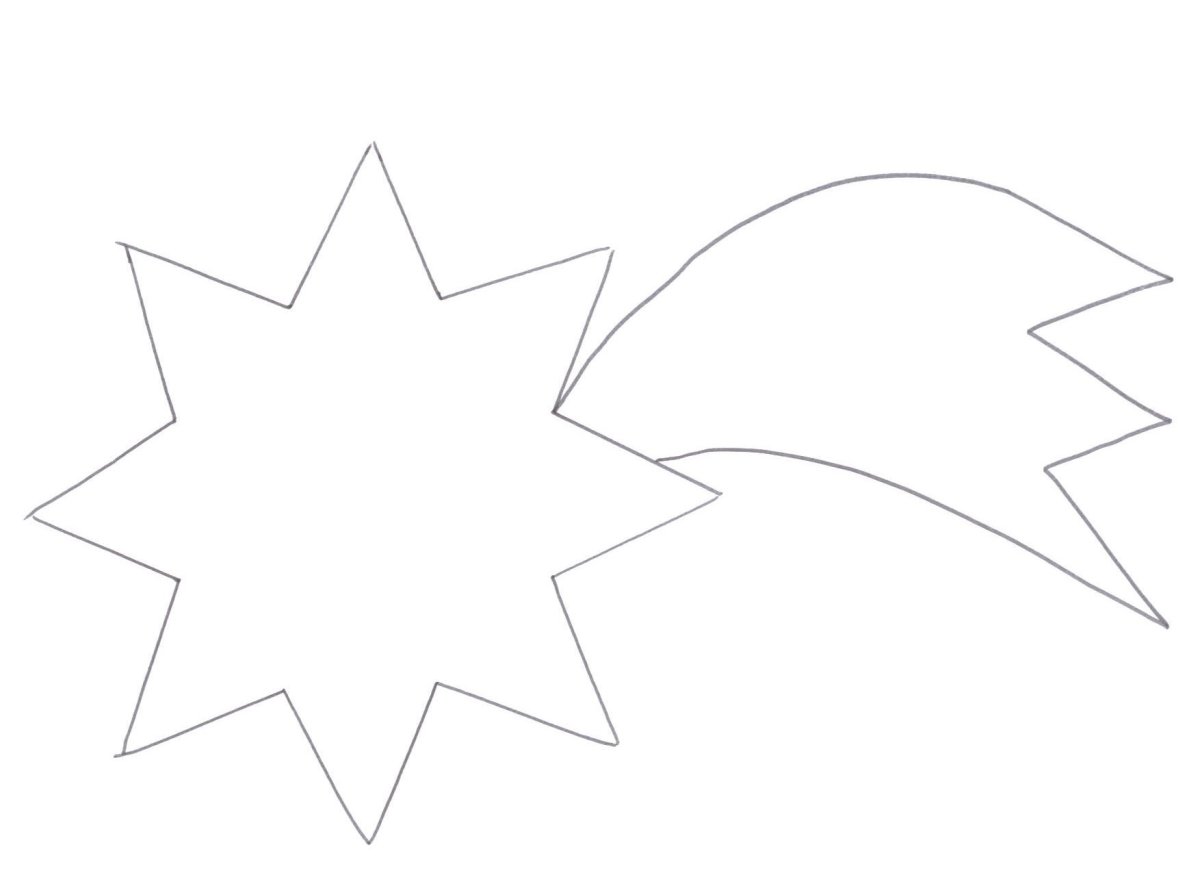 Кометы и звезды для вырезания