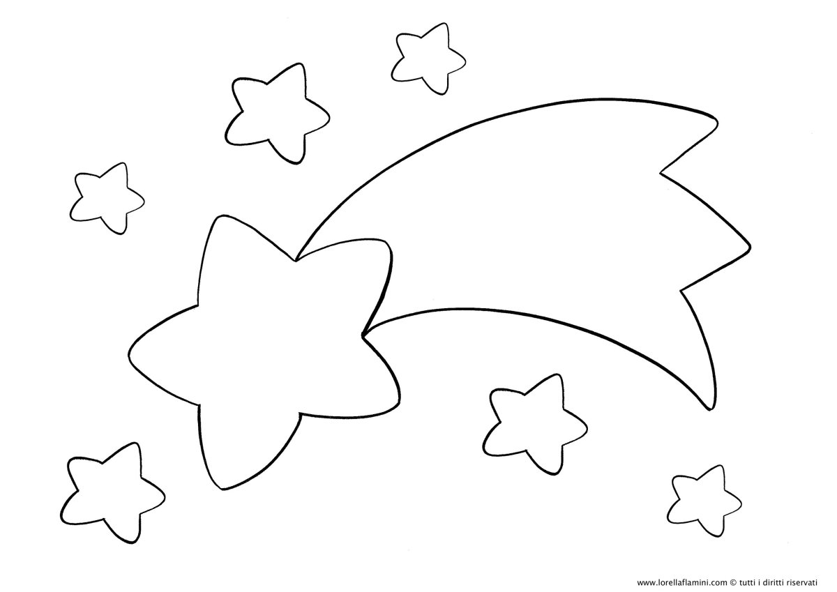 Рисование звезды и кометы