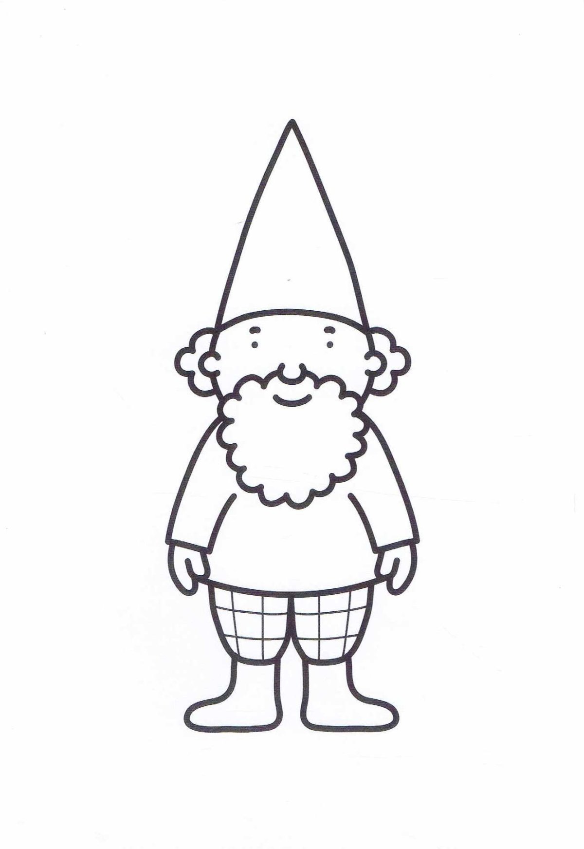 Гном раскраска