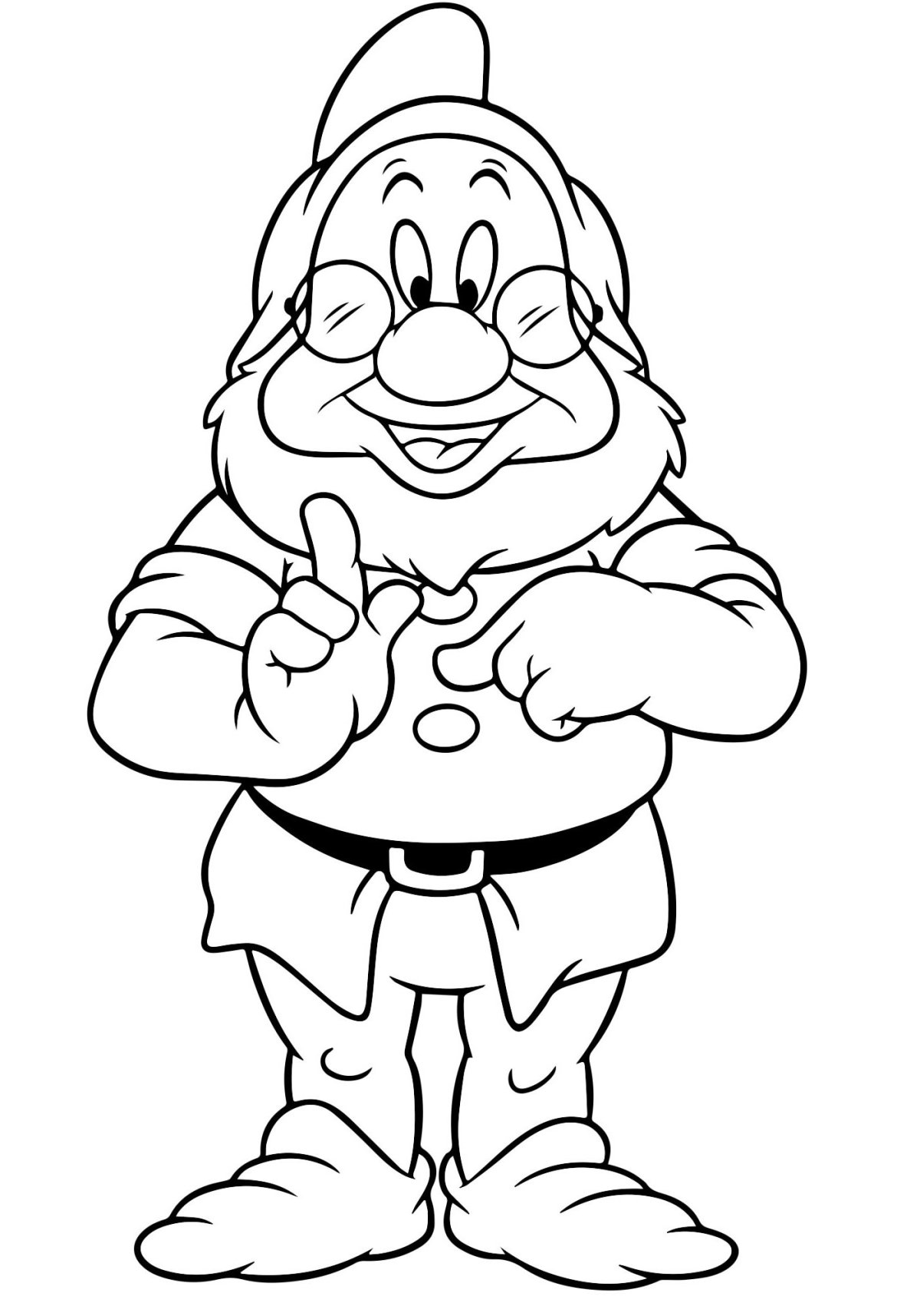 Гномик раскраска