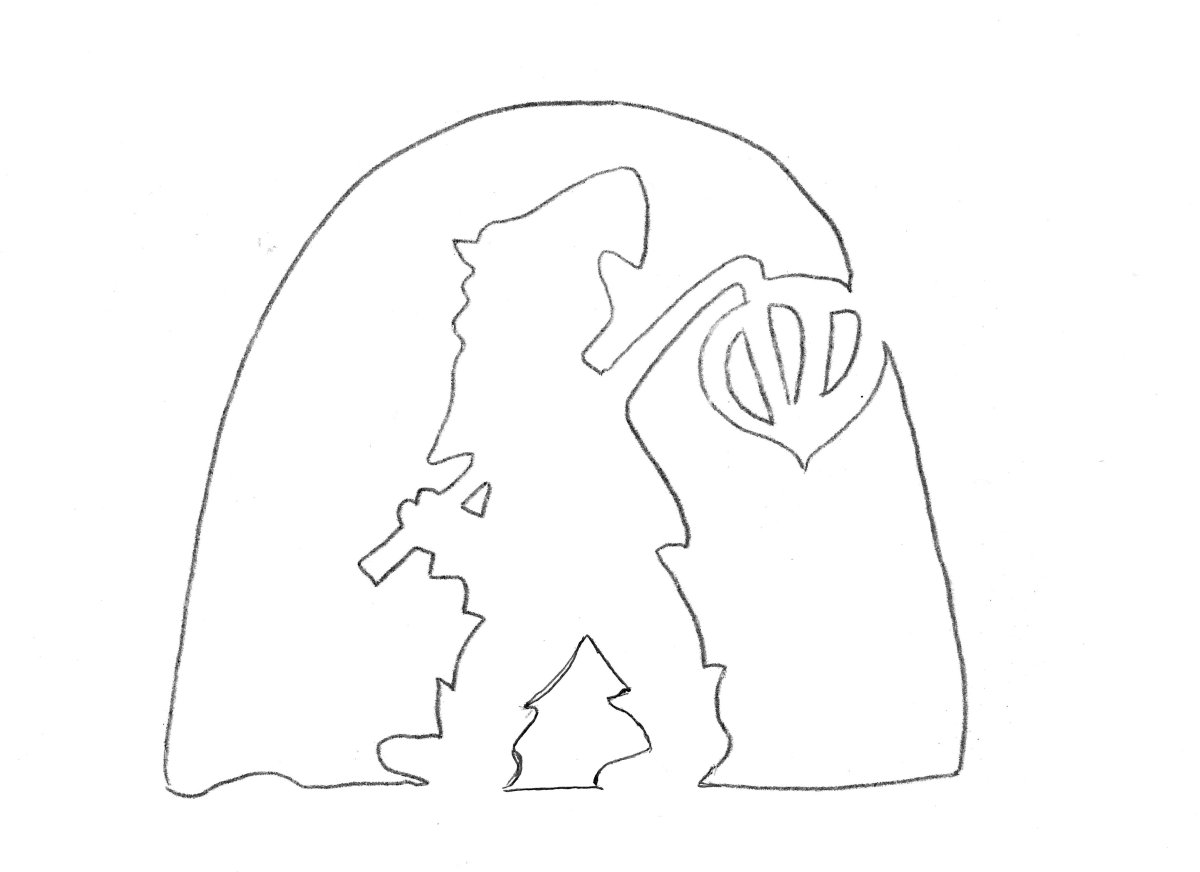 Гномик раскраска для детей