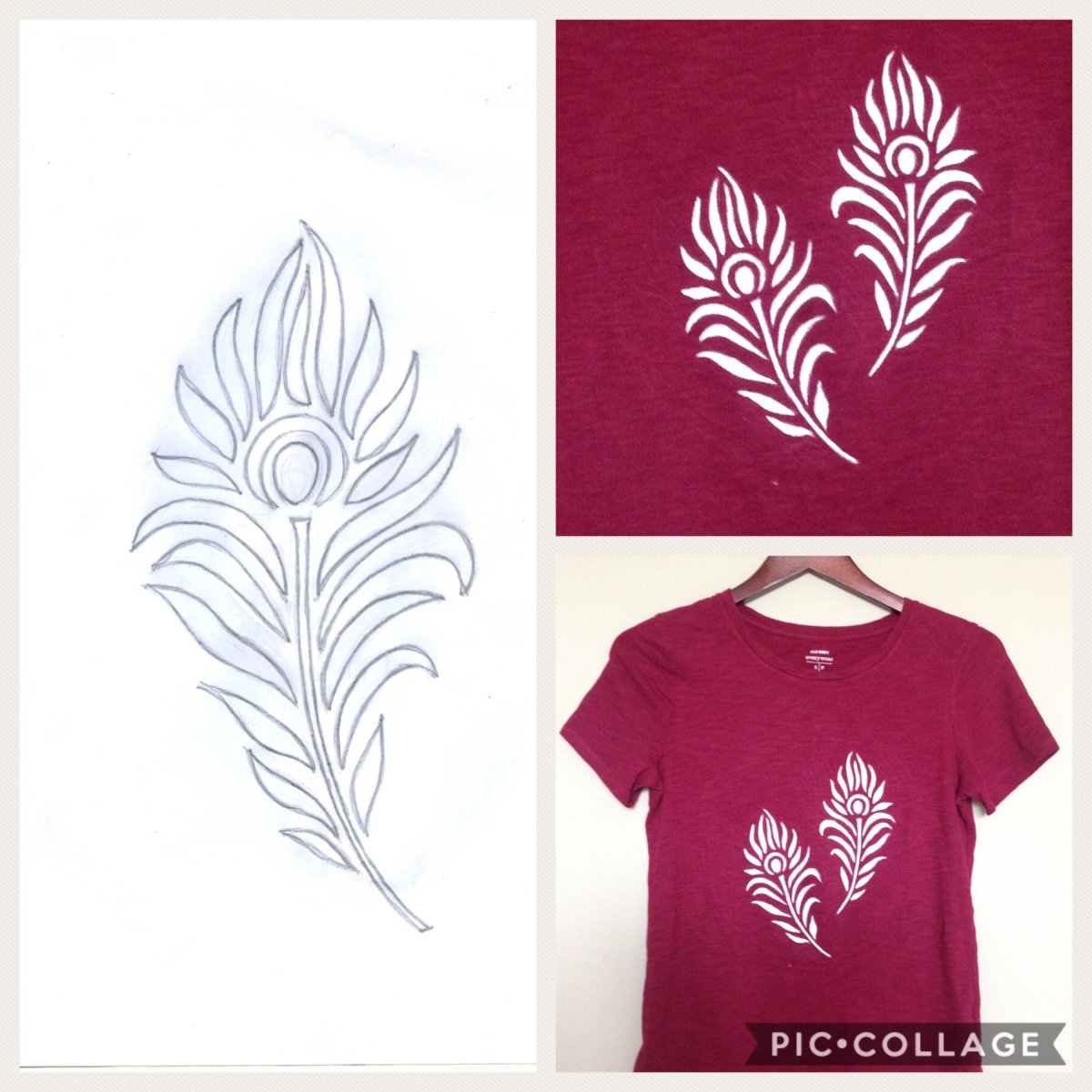 Расписывать футболку по трафарету