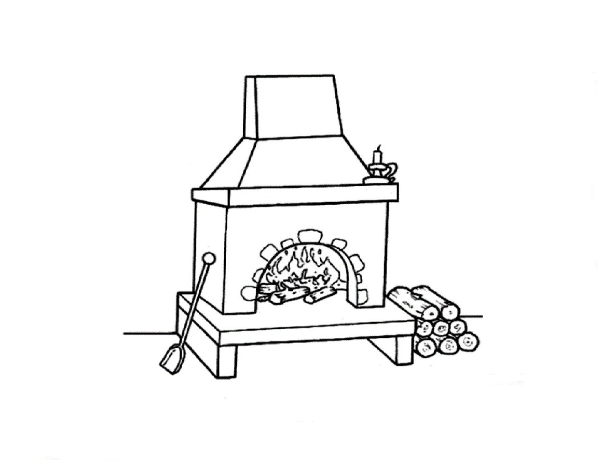 Печь раскраска