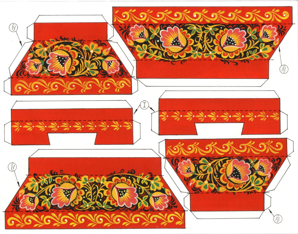 Сундук Хохлома