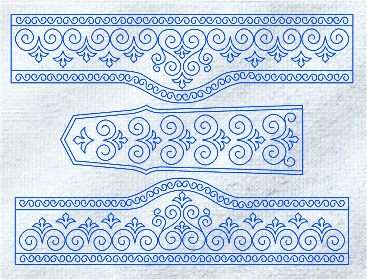 Трафарет круглый узор