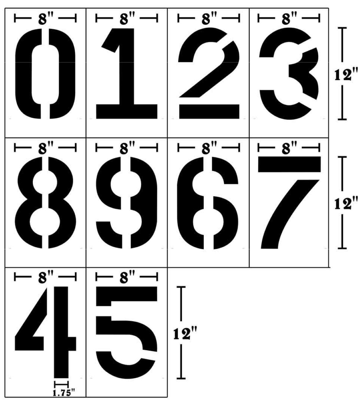 Трафареты цифр для покраски