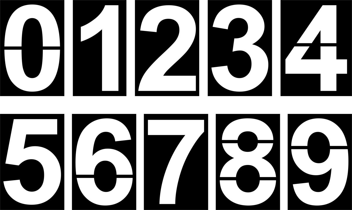 Трафарет для пряников цифры