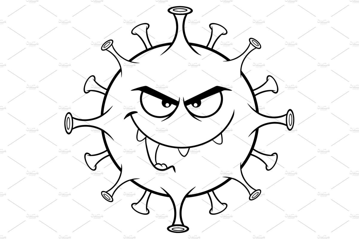 Вирусы картинки для раскрашивания