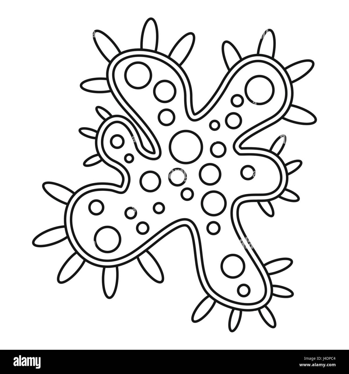 Микробы раскраска для детей