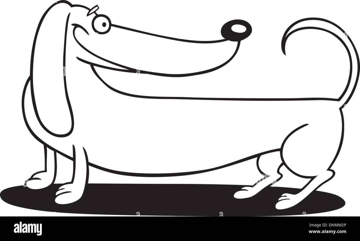 Такса силуэт вектор