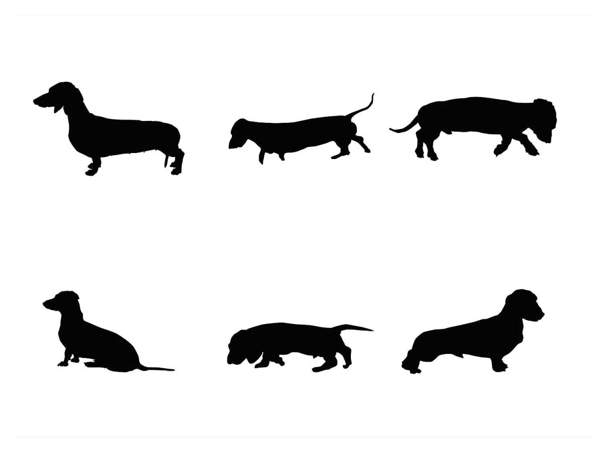 Трафарет собачки для аппликации
