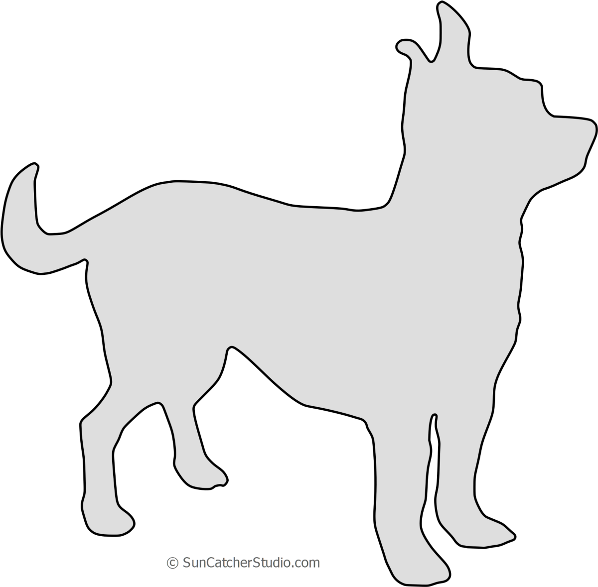 Силуэт щенка