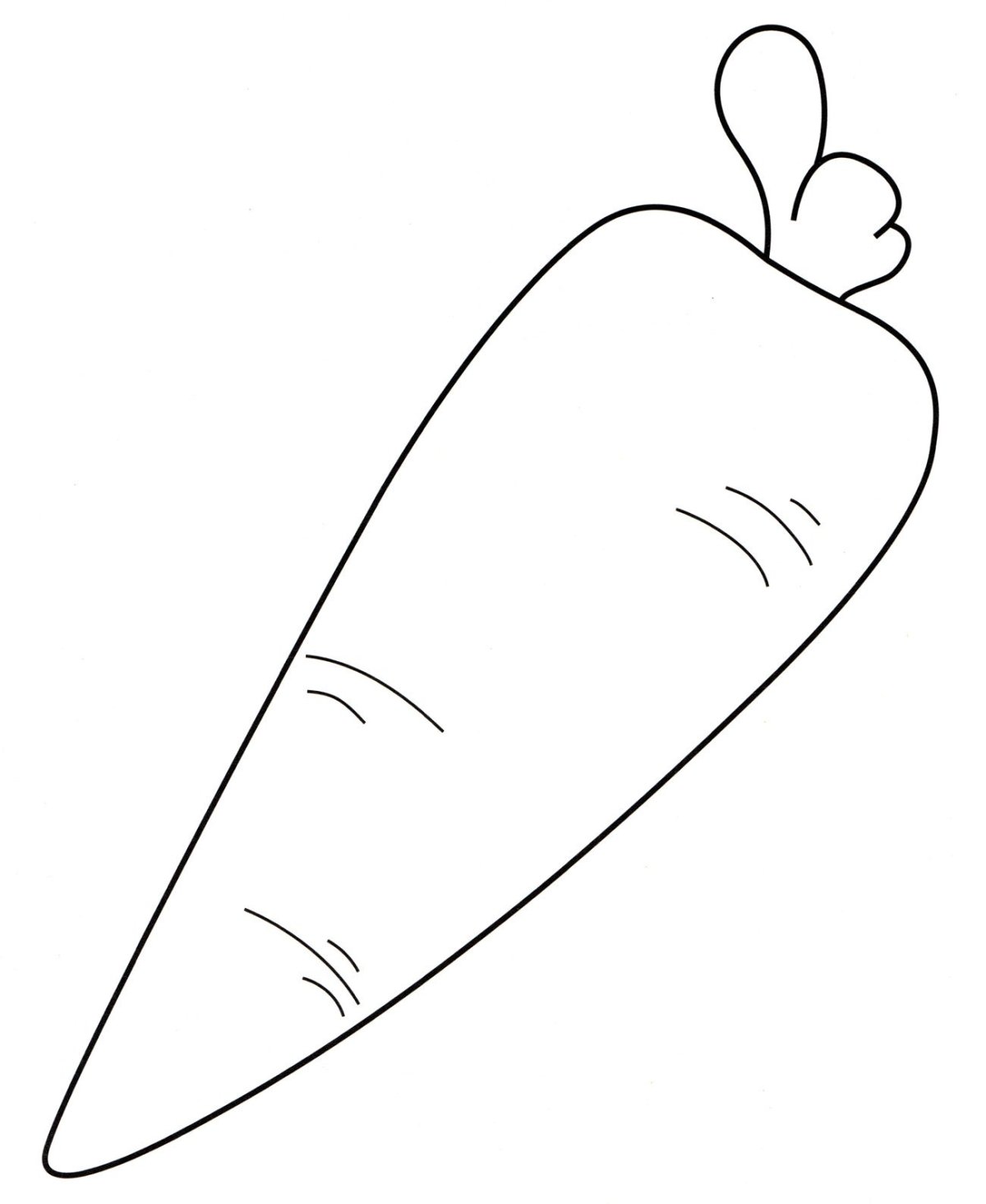 Трафарет морковки для аппликации
