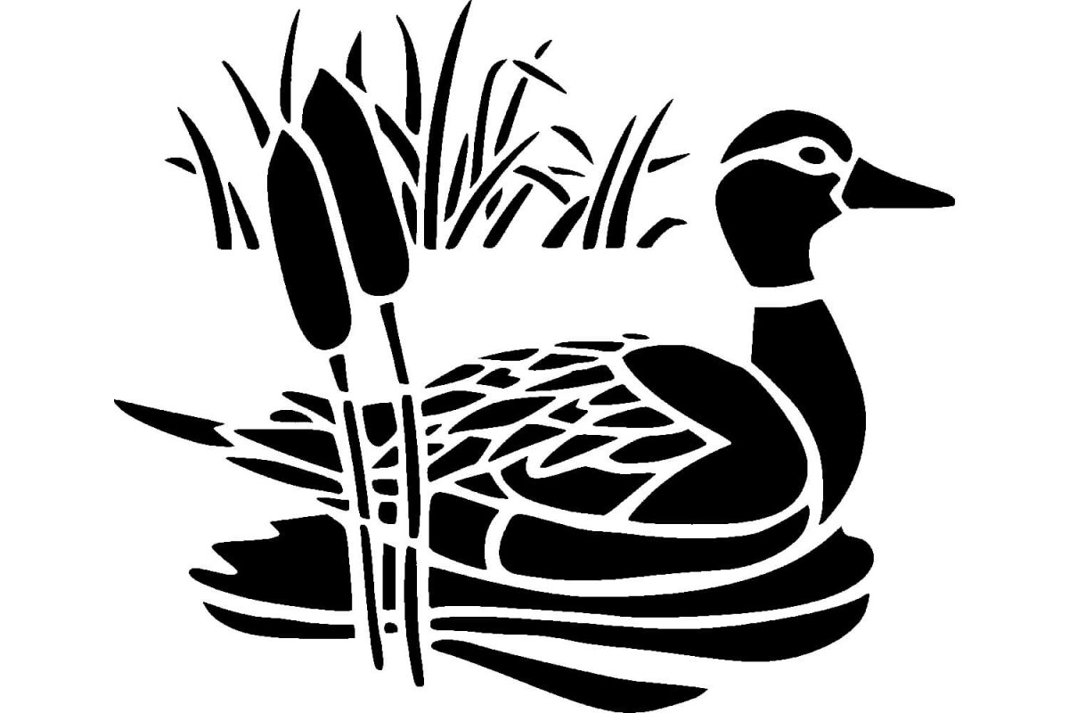 Силуэт гуся в полете