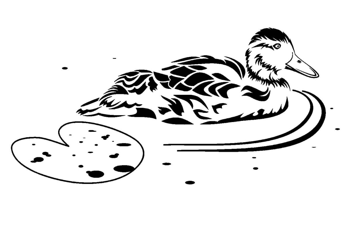 Гусь раскраска