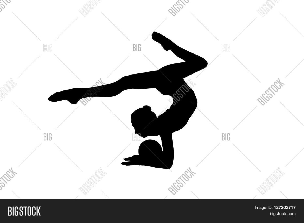 Трафарет гимнастки для вырезания