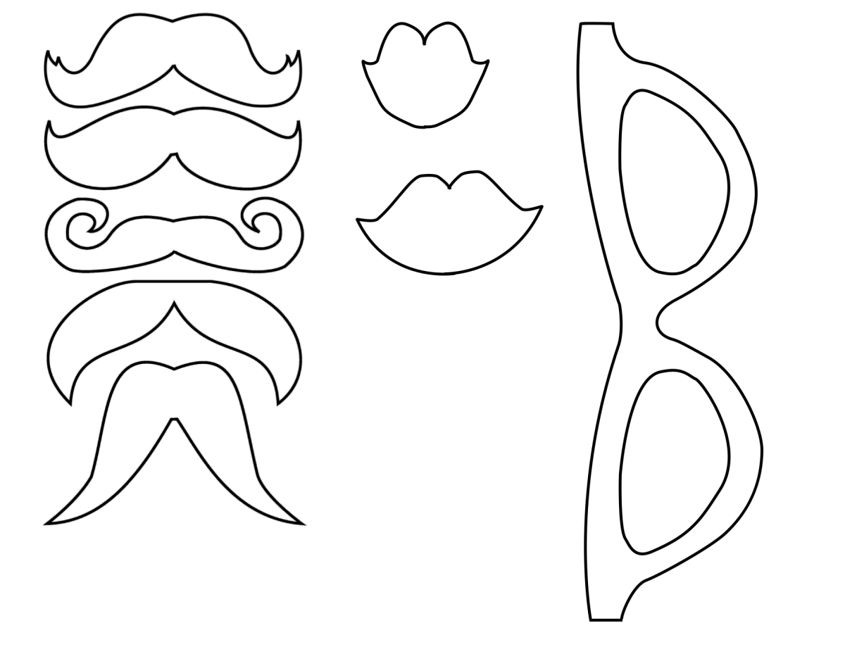 Трафареты губ на палочке