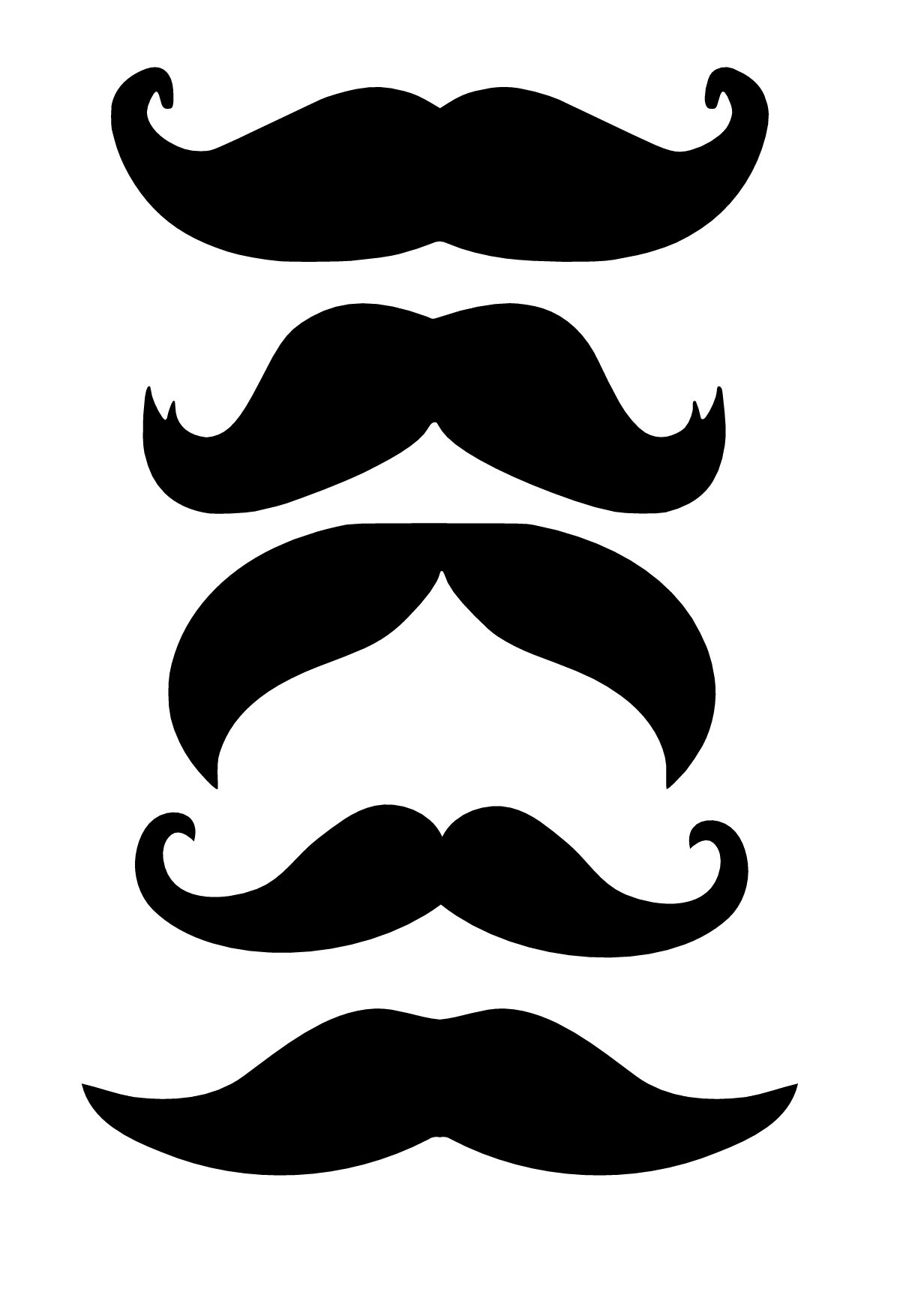 Усы трафарет