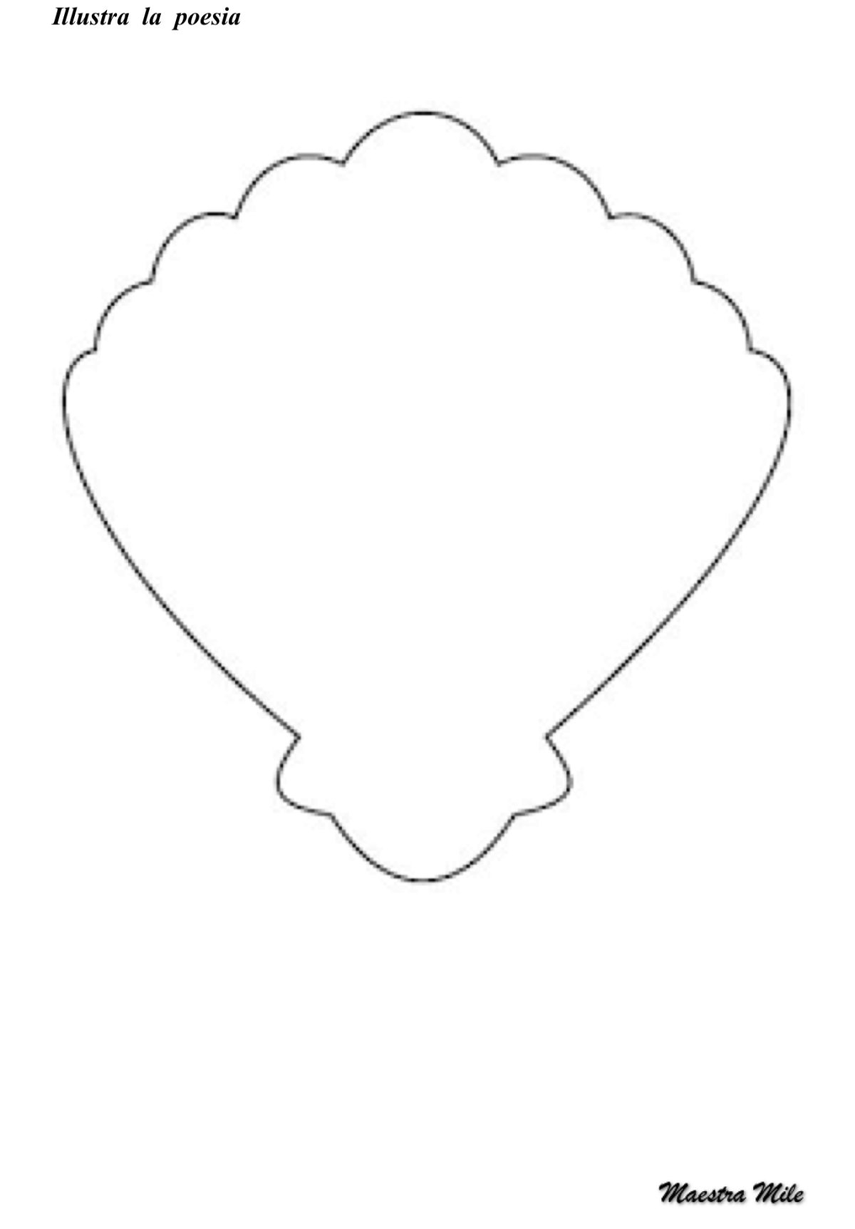 Трафареты для выреза ракушки