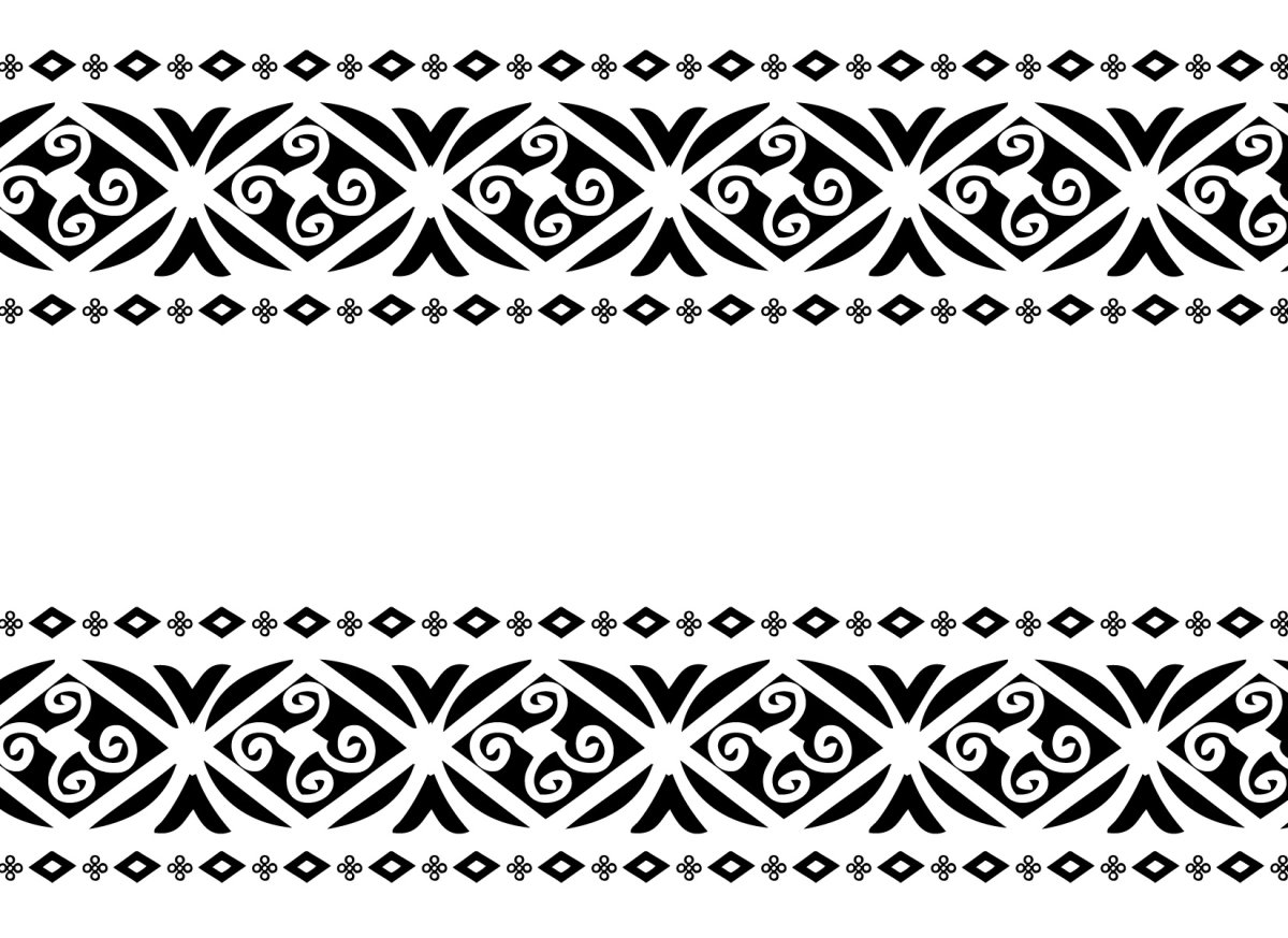 Башкирский орнамент черно белый