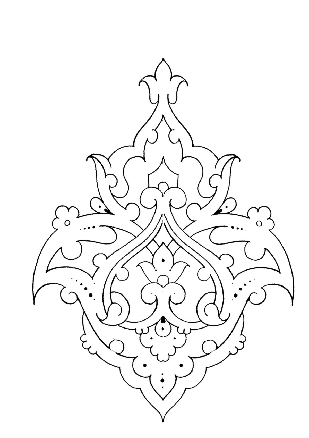 Татарский орнамент трафарет