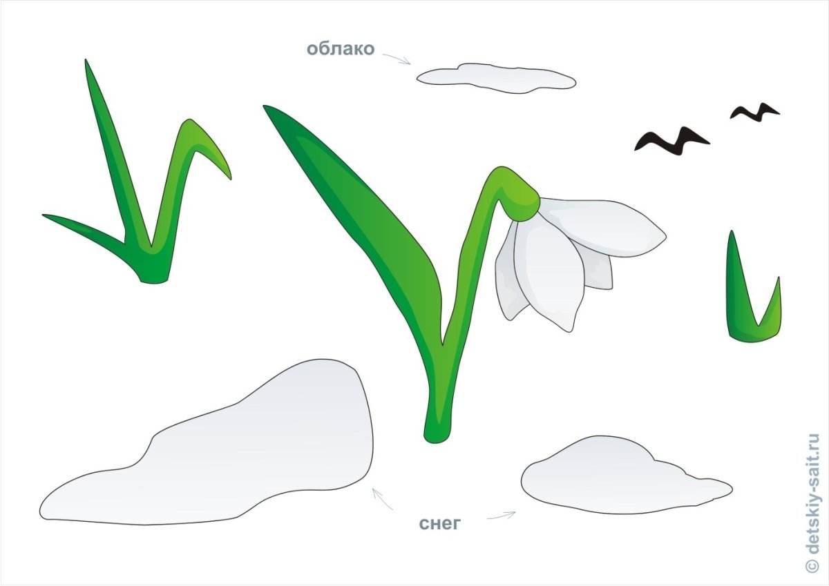 Заготовки для аппликации Весна