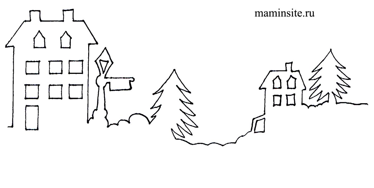 Зимние трафареты на окна