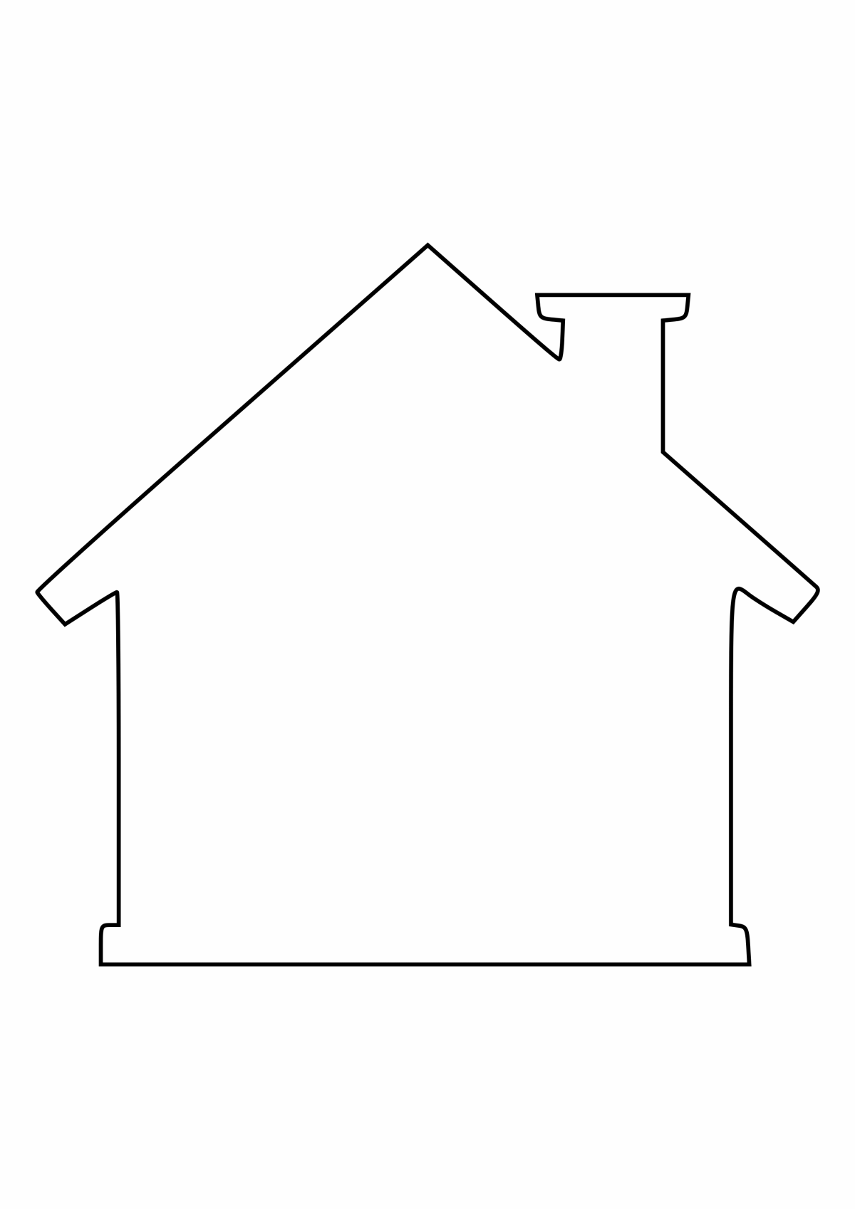 Домик раскраска для малышей