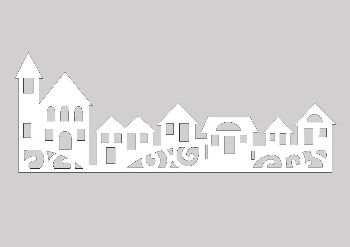 Новогодний дом раскраска