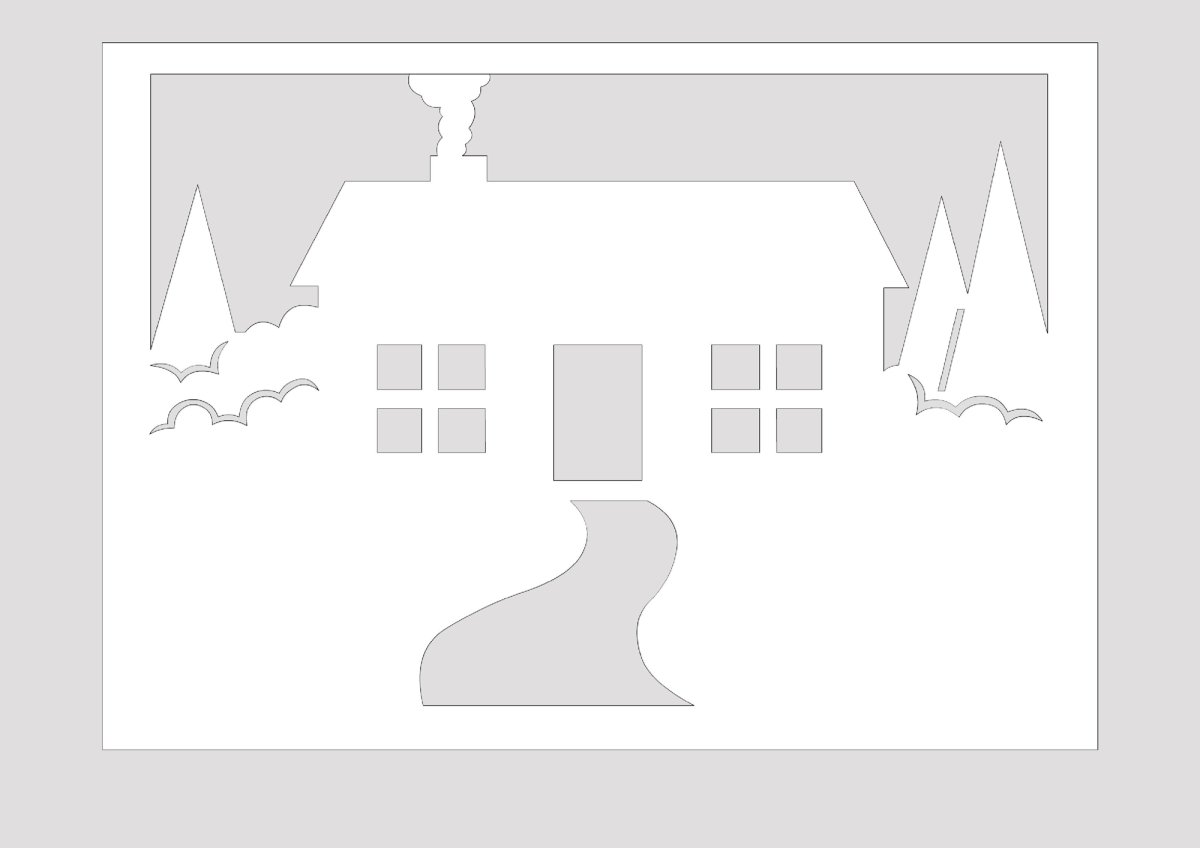 Домик контур