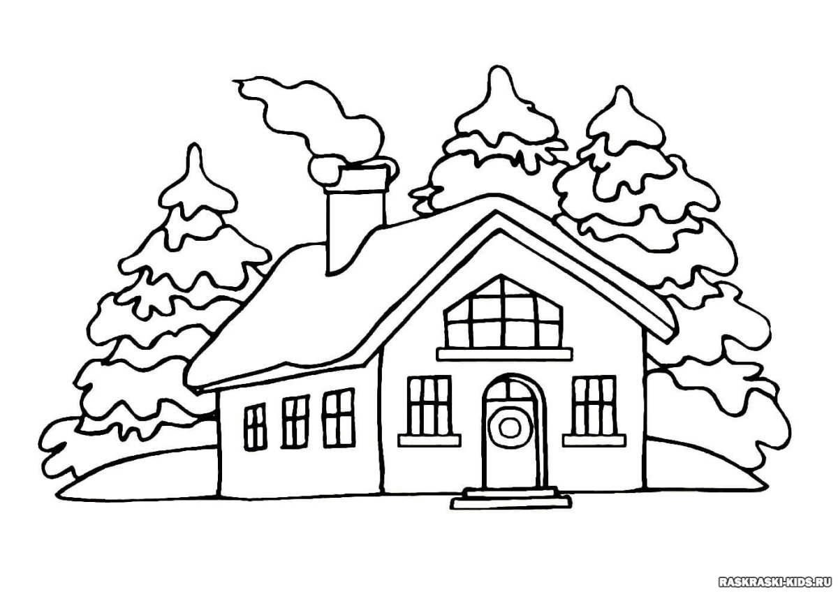 Новогодние домики на окна