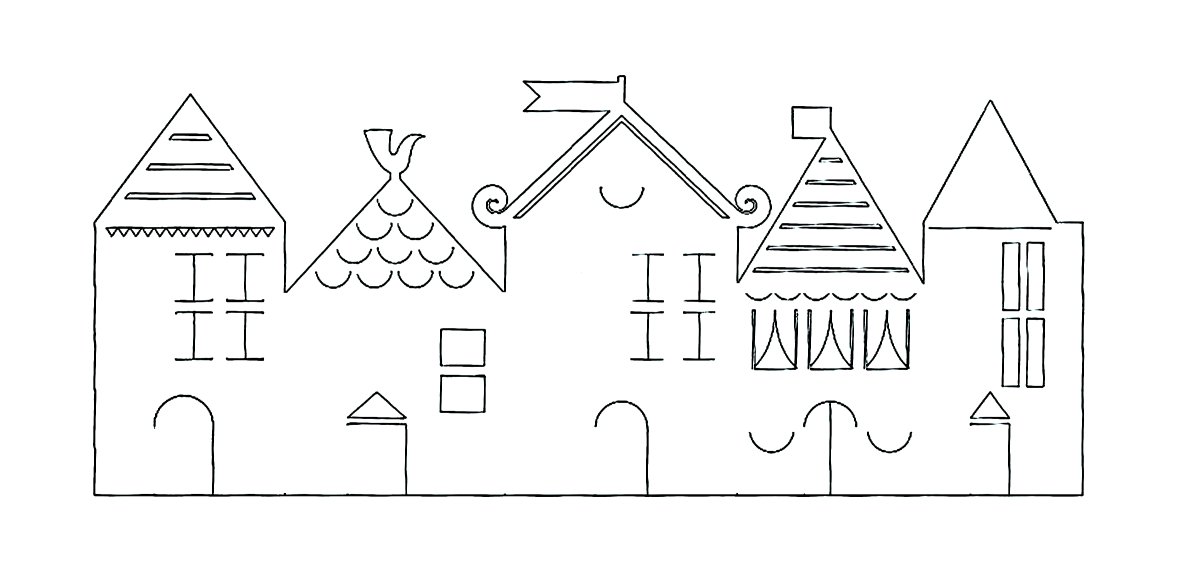 Скворечник трафарет для аппликации