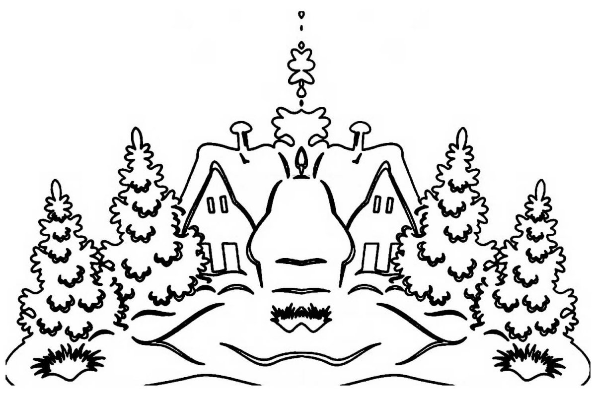 Горящий дом раскраска