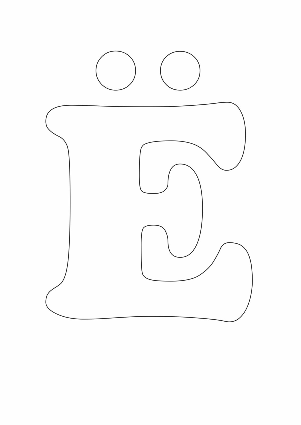 Объемная буква е