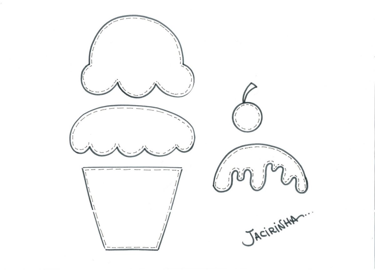 Пирожные из фетра выкройки