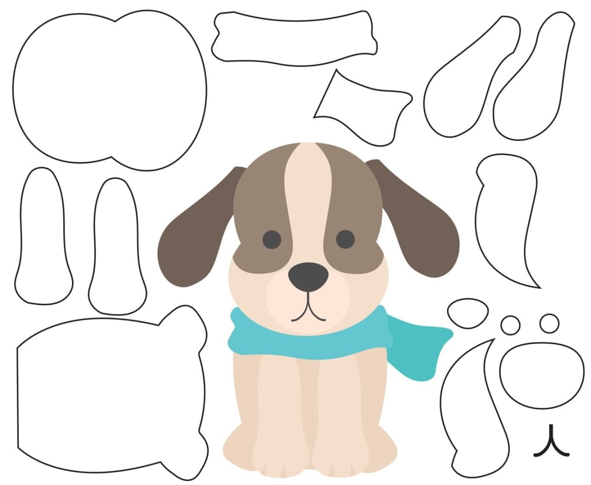 Собачка аппликация для детей