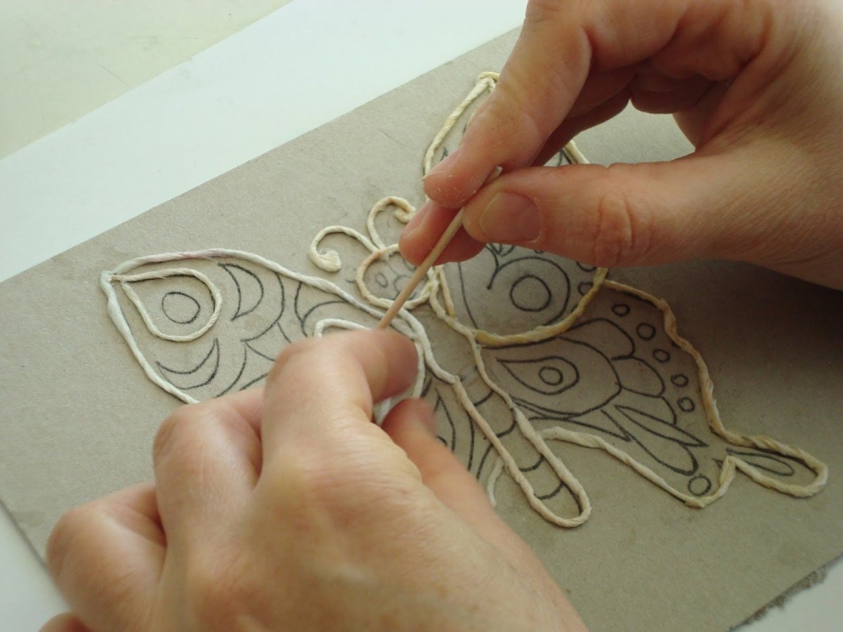 Валентинка своими руками техника пейп арт