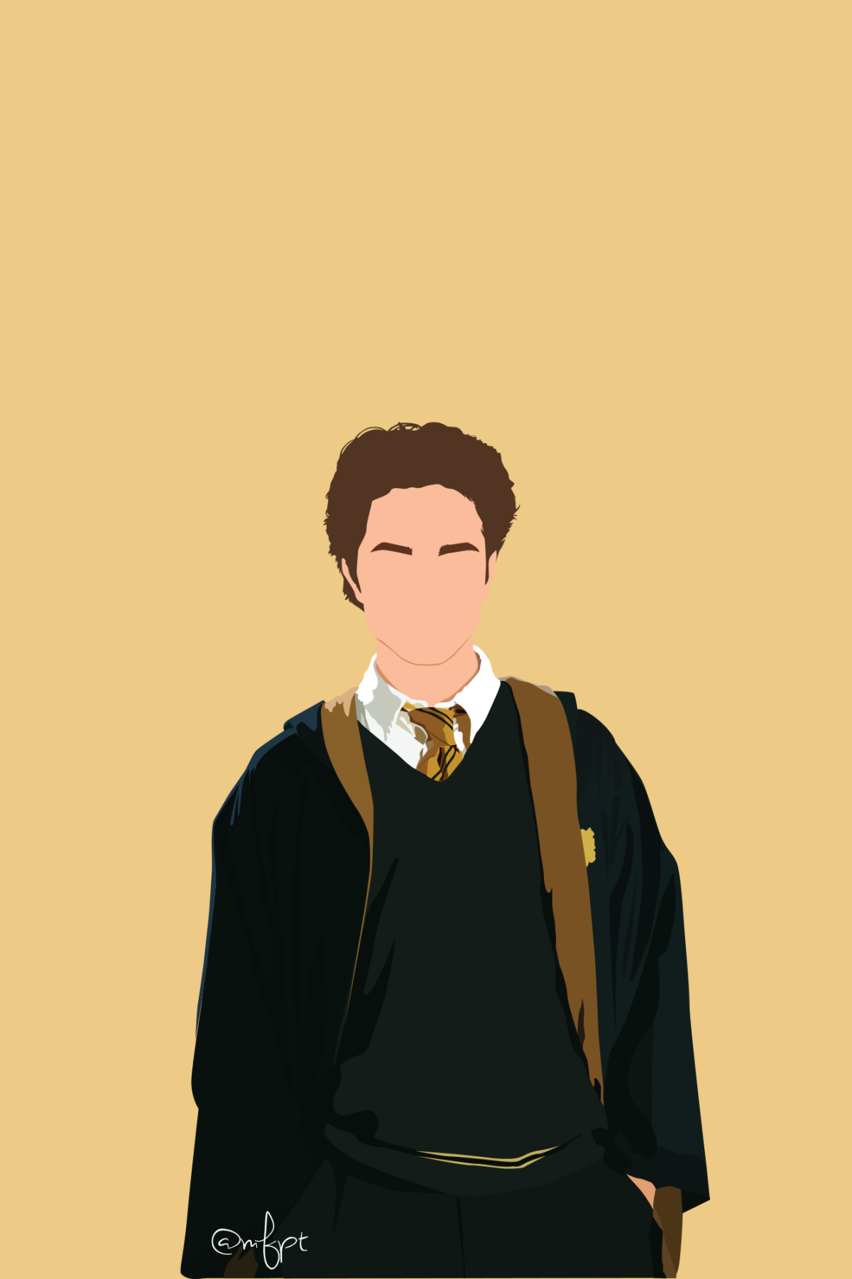 Седрик Диггори стикер без лица