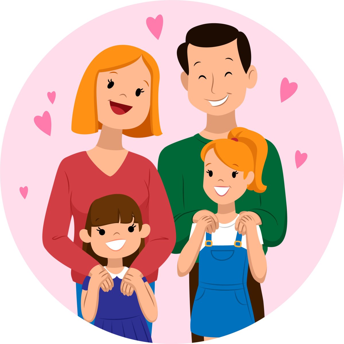 Родители и дети вектор