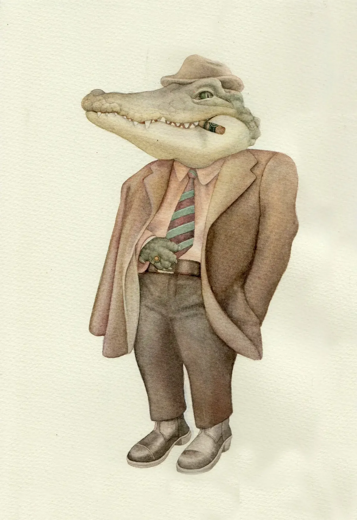 Крокодил Гена в пиджаке