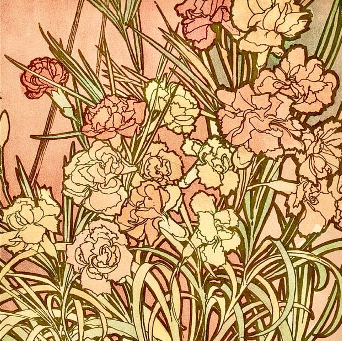 Альфонс Муха цветы