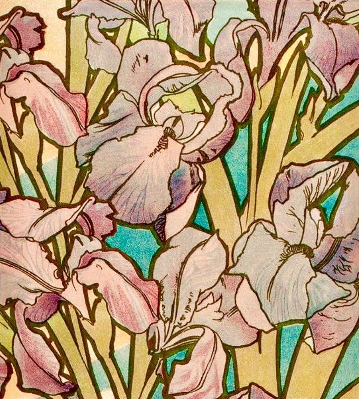 Альфонс Муха ирисы