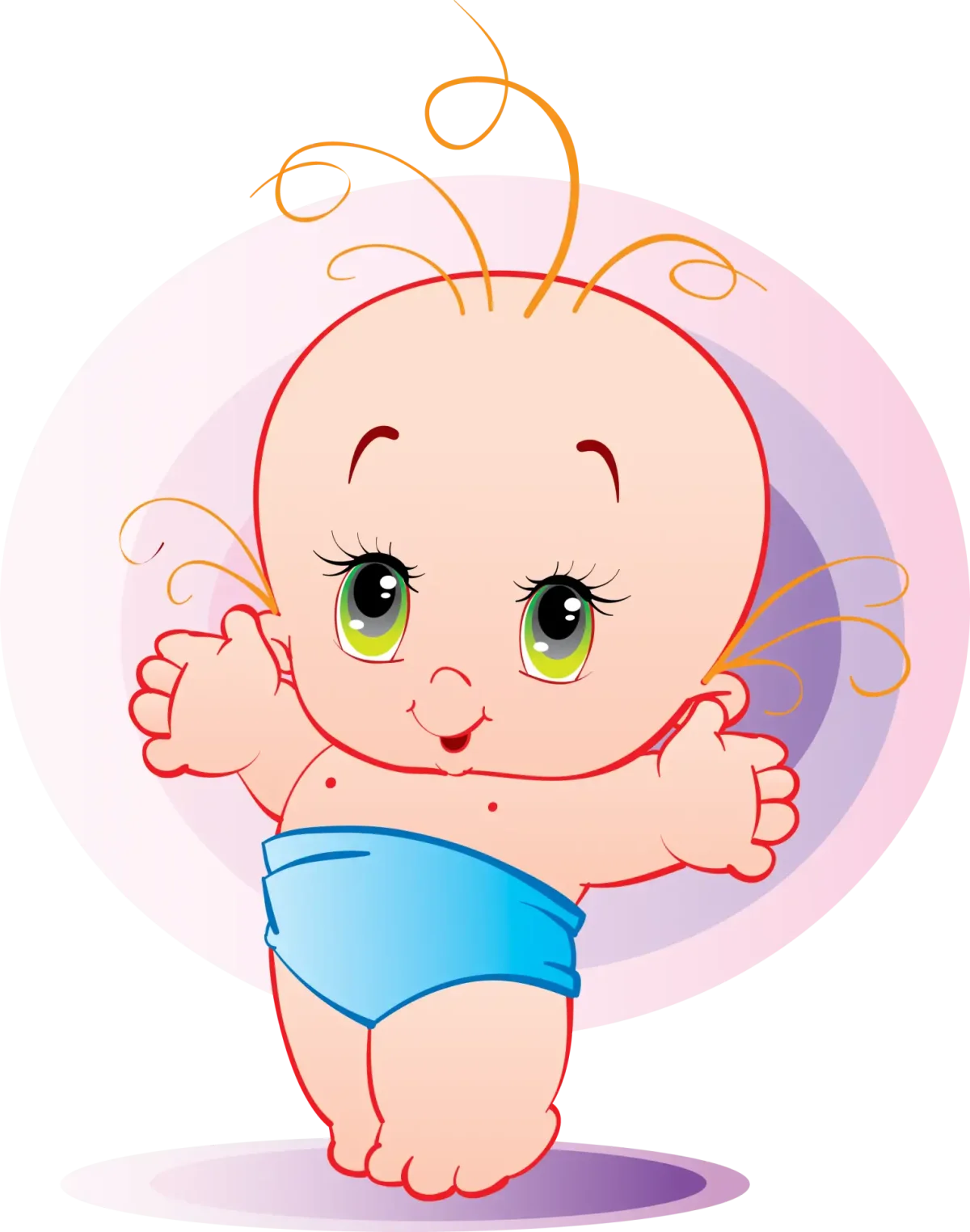 Мультяшный младенец девочка