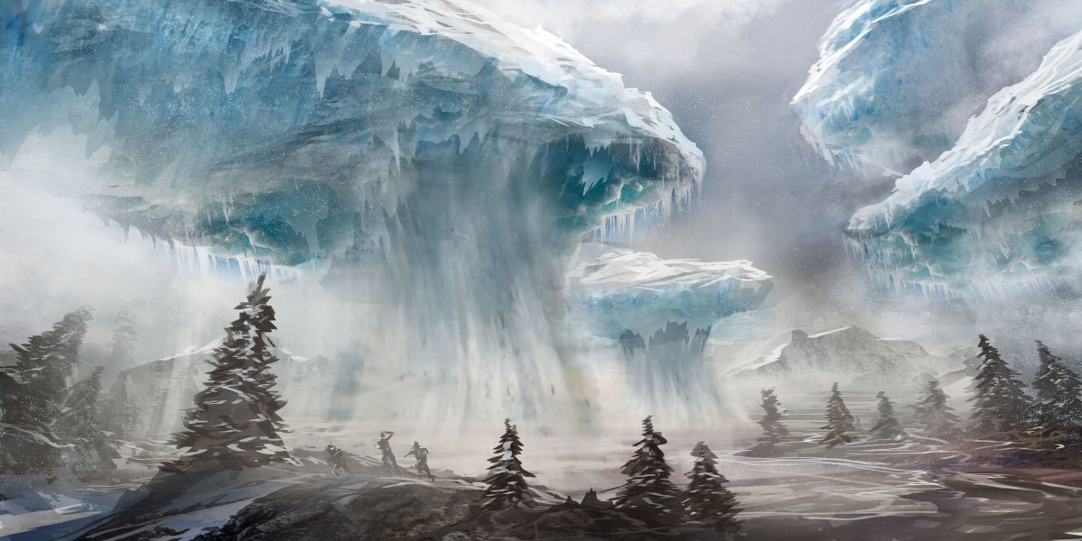 Ледяной пейзаж фэнтези