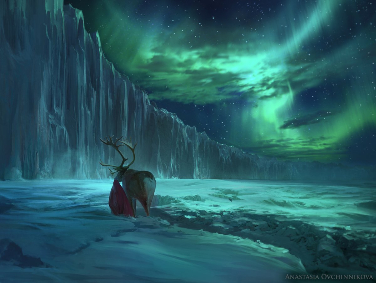 Северное сияние Аврора арт