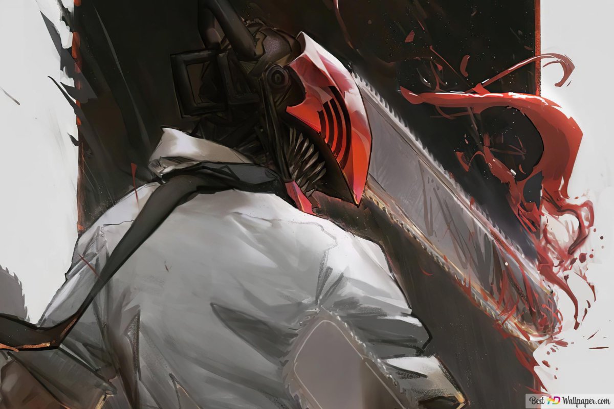 Человек бензопила арты из манги