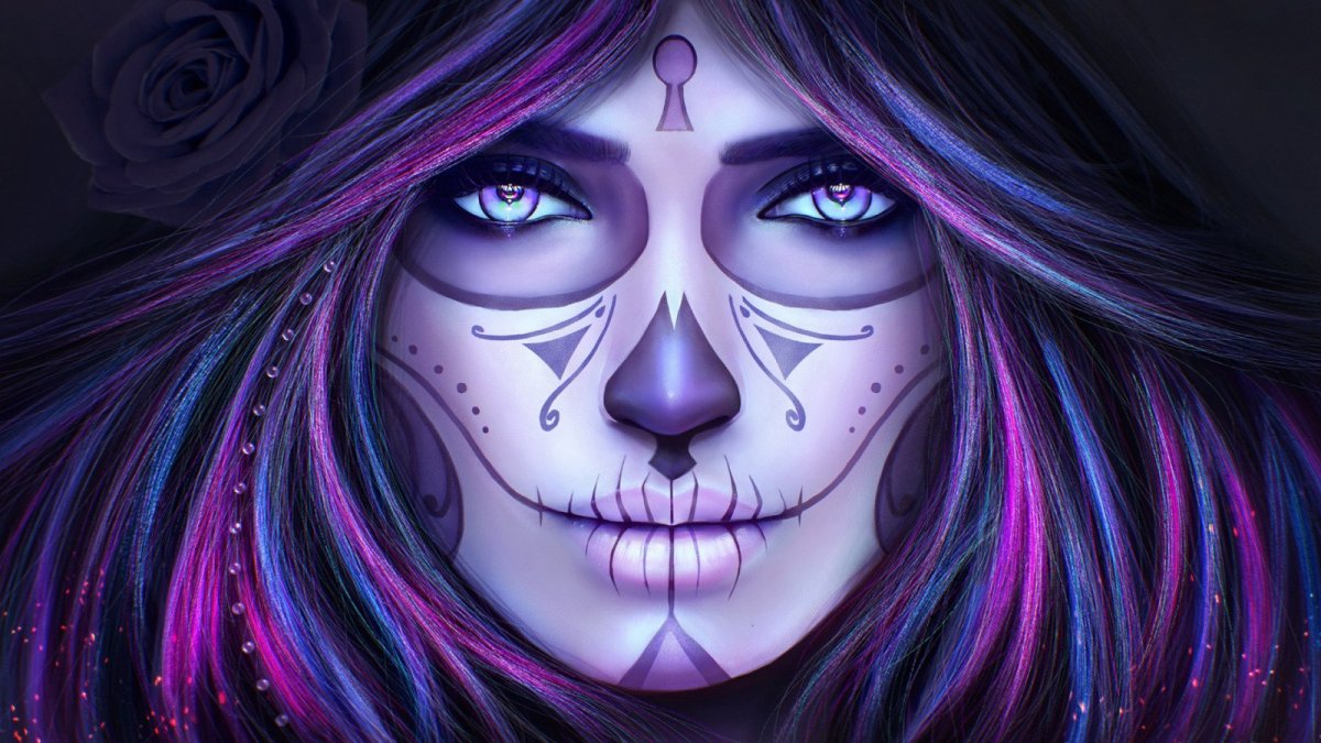 Лицо девушки арт