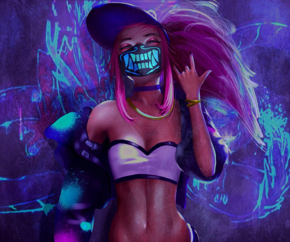 Akali KDA неон 18