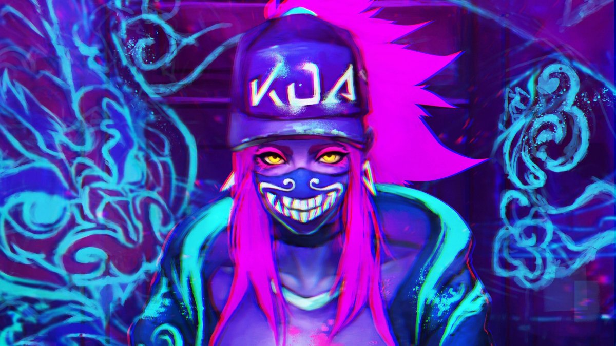 K da Akali Mask ультрафиолет