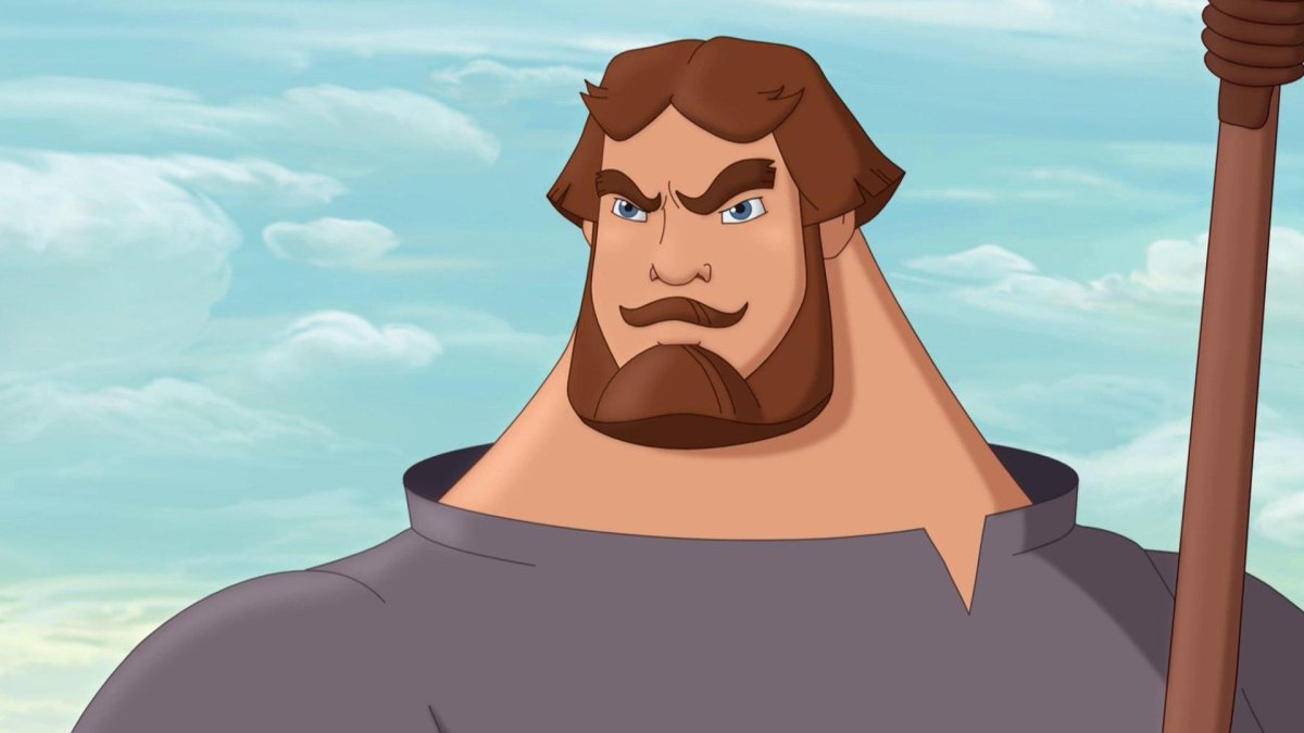 Илья Муромец улыбается